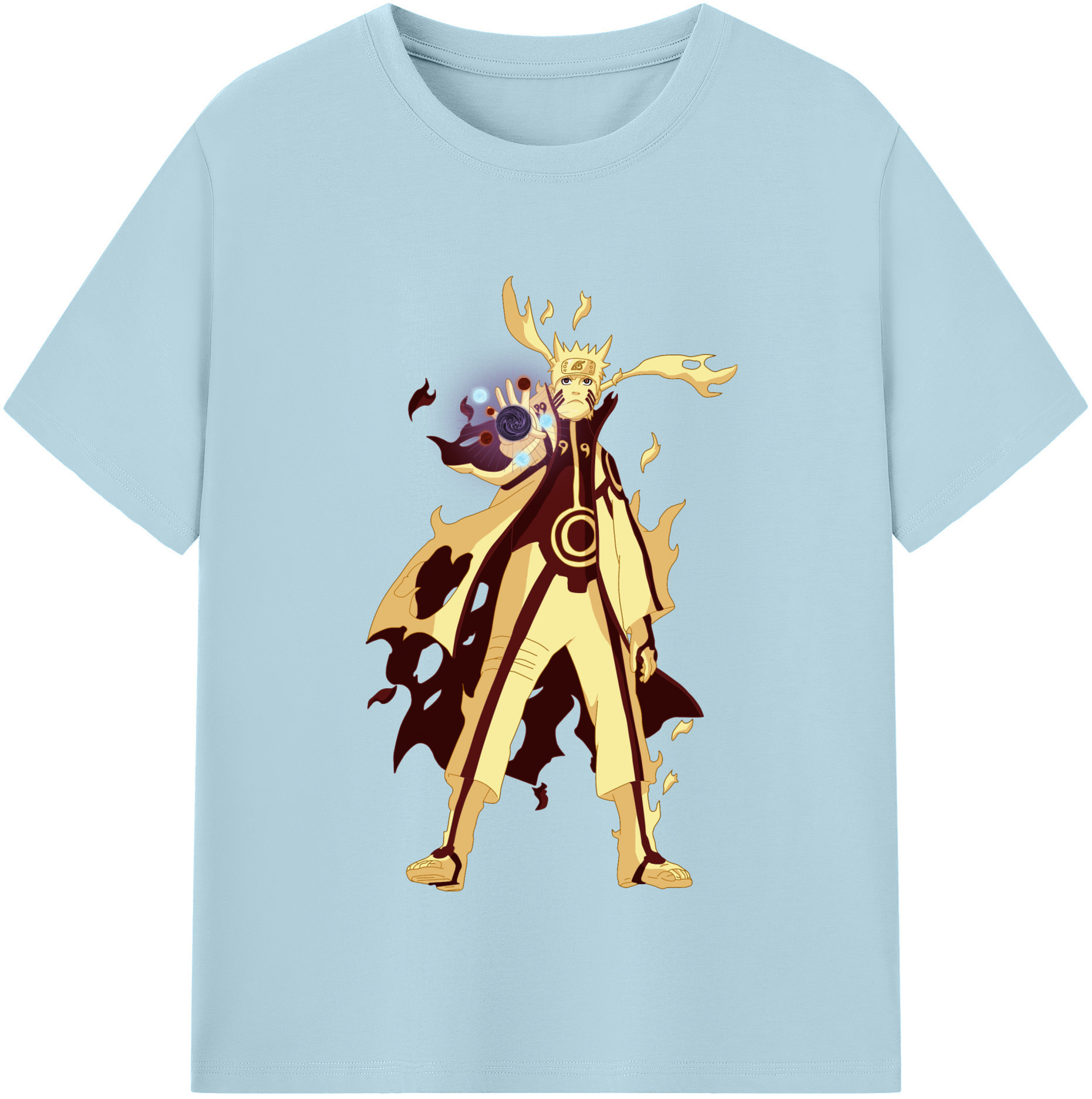 （画像用） NARUTO -ナルト- うずまき ナルト Uzumaki Naruto 綿100％半袖Tシャツ（フロントプリント）